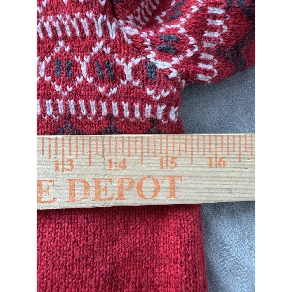 GAP Kids Boys Christmas Holiday Sweater Size‎ 8-10 Red Fair Isle Shawl Collar
